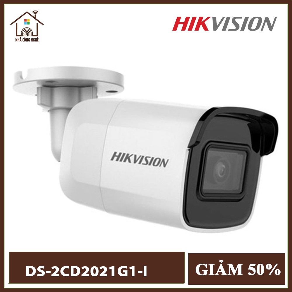 [PHÂN PHỐI CHÍNH HÃNG] Camera IP/Wifi HikVision DS-2CD2021G1-I 2MP - Quan Sát Hồng Ngoại,Chống Nước,Bụi Bẩn ỊP67