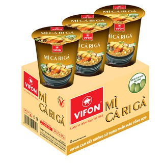 Mì Ly Cari Gà Vifon 67g thùng 24 ly