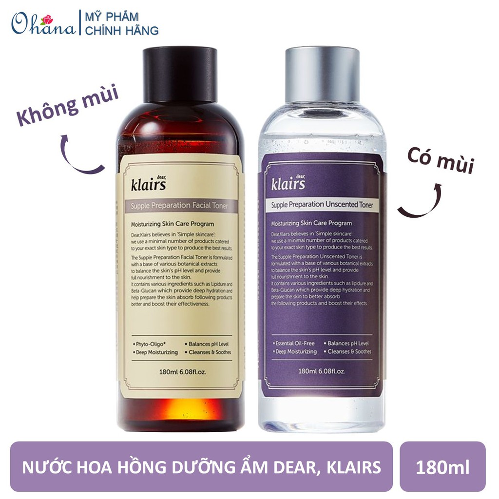 [Cực Hot] Nước hoa hồng Dear, Klairs Supple Preparation Toner 180ml | BigBuy360 - bigbuy360.vn