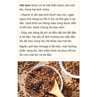 Hạt lanh nâu hữu cơ Canada 500g (Hạt sống)