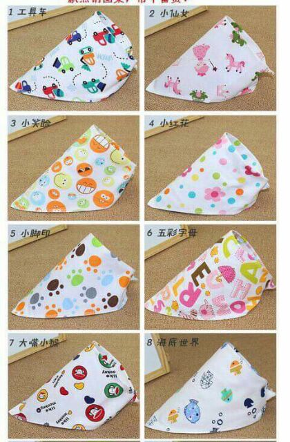Yếm tam giác cotton cho bé