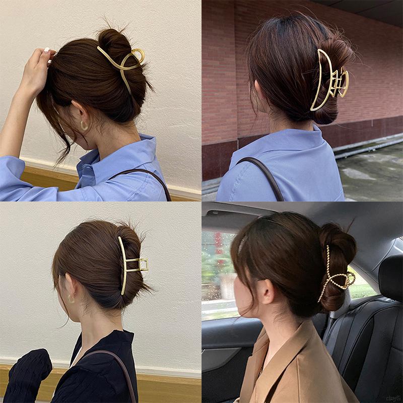 Kẹp Tóc Kim Loại Hàm Cá Mập Phong Cách Thời Trang Hàn Quốc