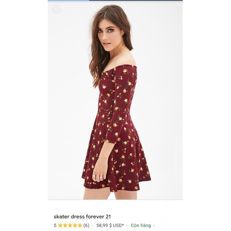 Đầm xòe nữ đẹp hoa F21 vnxk  DHFV21 AMGOBET