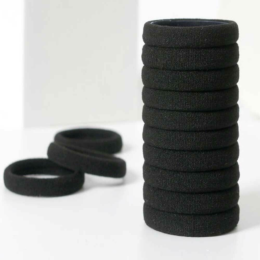 40 dây buộc tóc màu đen co giãn sành điệu cho nữ