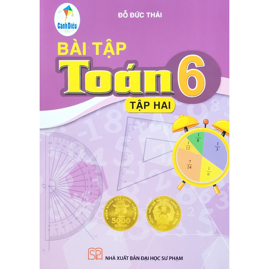 Sách Bài tập Toán 6 Tập 2 (CD) và 2 Tập giấy kiểm tra Cấp 2