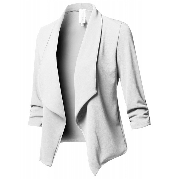 Áo Khoác Blazer Tay Lỡ 3 / 4 Thời Trang Công Sở Cho Phái Nữ Size S-5Xl