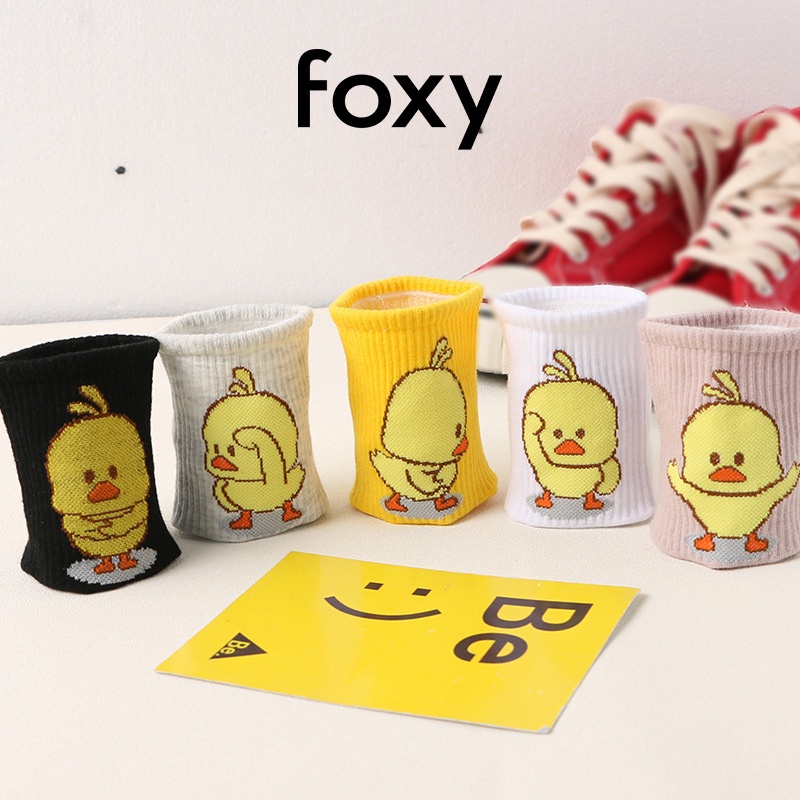 Tất Nữ Cổ Ngắn Vớ Nữ Cổ Ngắn Vịt Vàng Dễ Thương Hottrend Foxy - FOS019