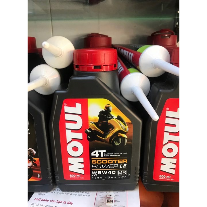 Nhớt Cao Cấp Xe Tay Ga Motul Scooter Power LE 5W40 0.8L