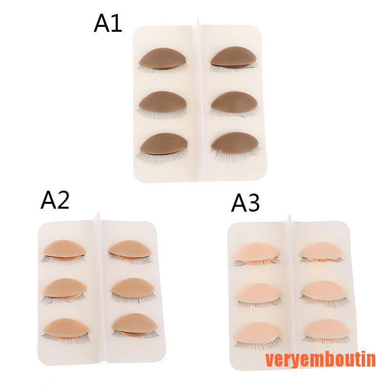 Miếng Silicone Thực Hành Nối Mi Giả Có Thể Tháo Rời