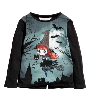 Sỉ áo thun Hm haloween bé gái