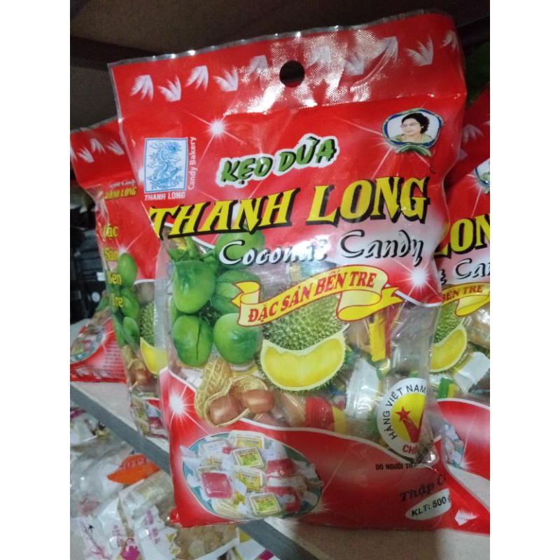 kẹo dừa thanh long thập cẩm - đặc sản Bến Tre [500g]
