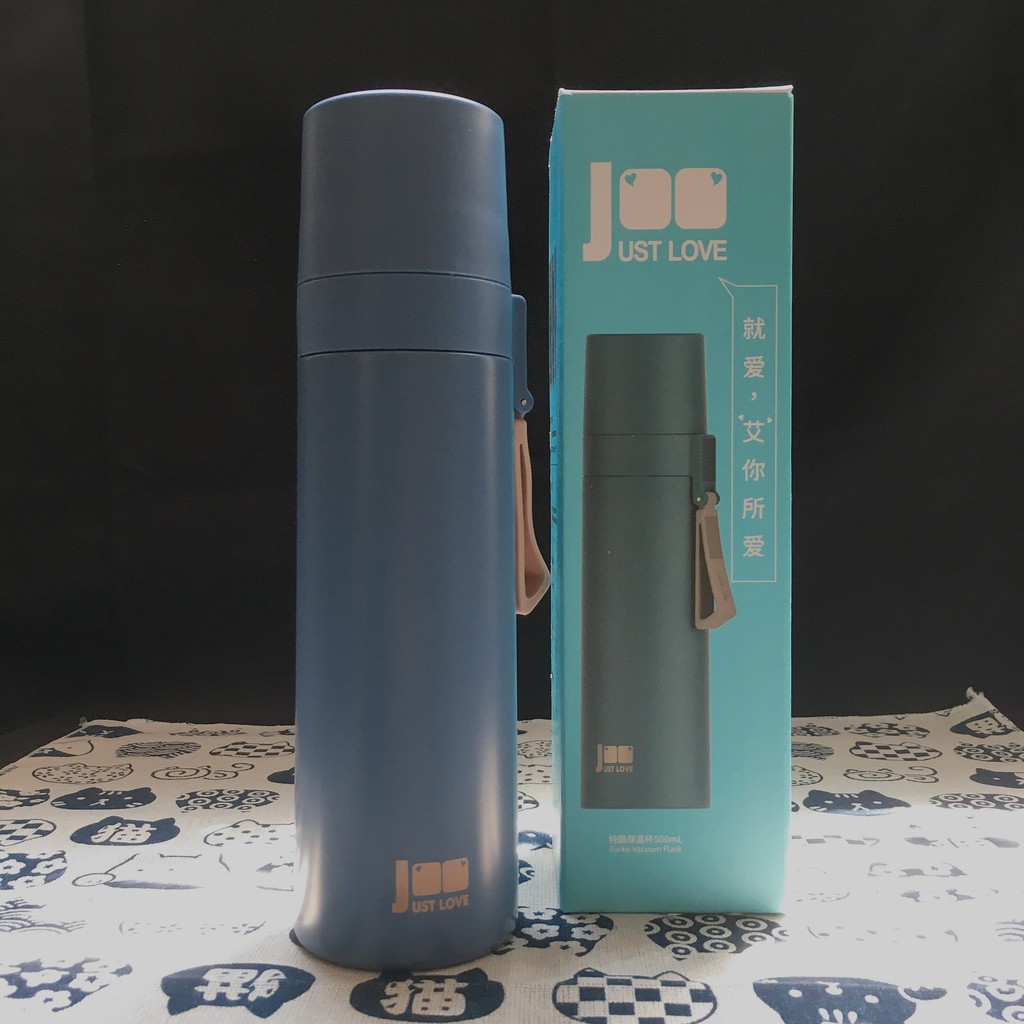 Bình giữ nhiệt Just Love 500ml nắp cốc tiện lợi inox 304 giữ nóng lạnh đến 15h | BigBuy360 - bigbuy360.vn