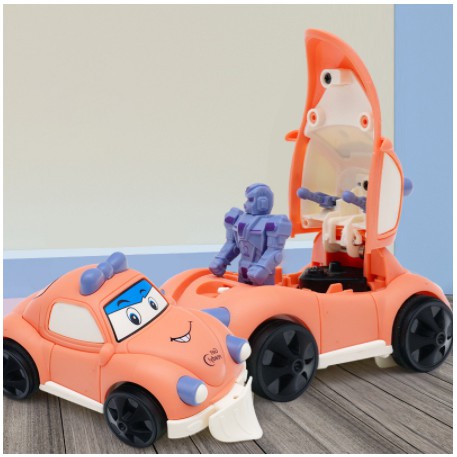Đồ chơi ôtô biến hình robot, bánh xe chạy đà, nhiều màu, chất liệu an toàn cho bé trai từ 2 đến 10 tuổi - Soleil