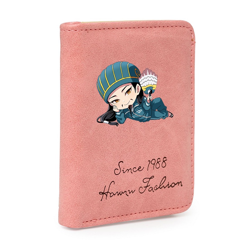 Ví ngắn cầm tay hồng KHỔNG MINH THÍCH ĐI QUẨY anime chibi đựng vật dụng nhỏ xinh xắn tiện lợi