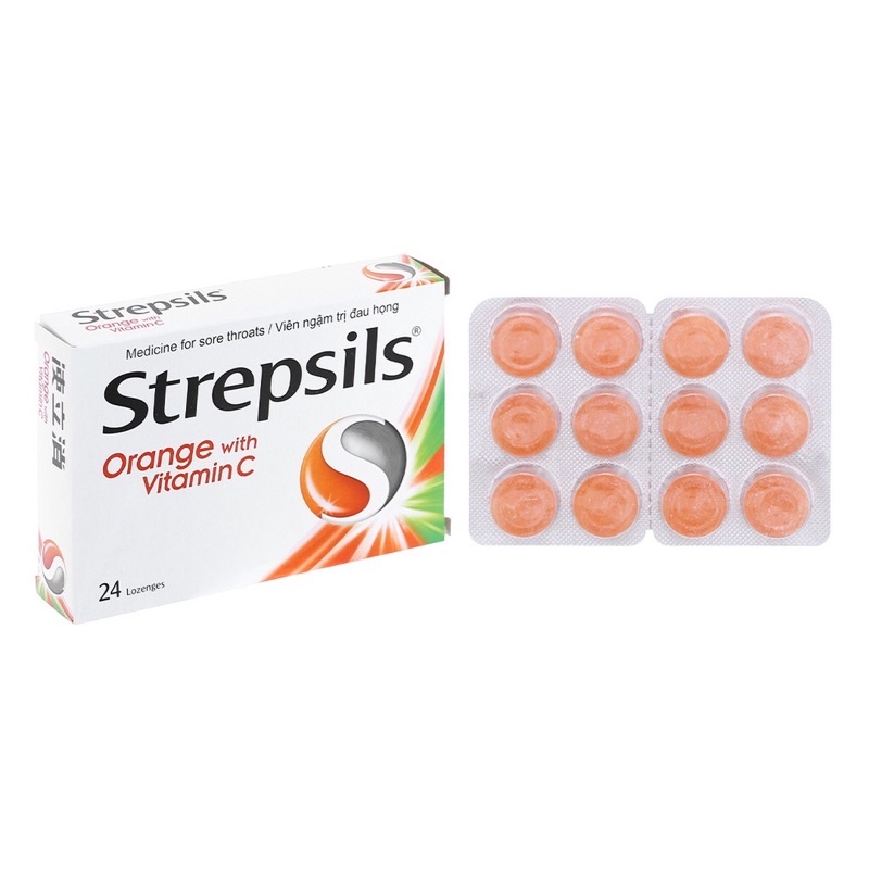 Viên ngậm giảm đau rát họng Strepsils