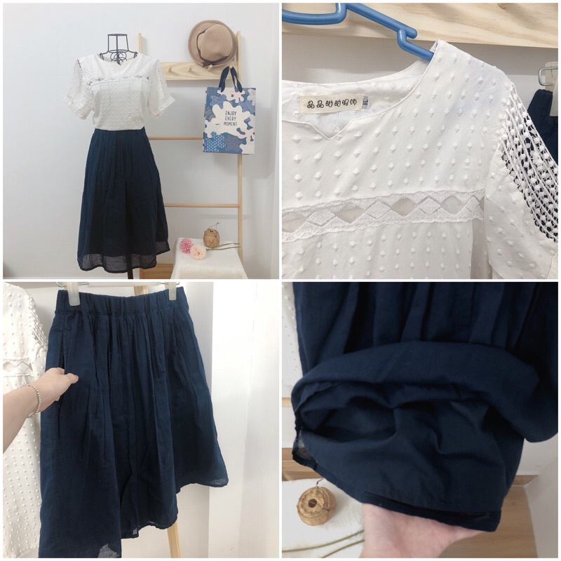 Chân váy kèm áo voan xô dưới 60 kg