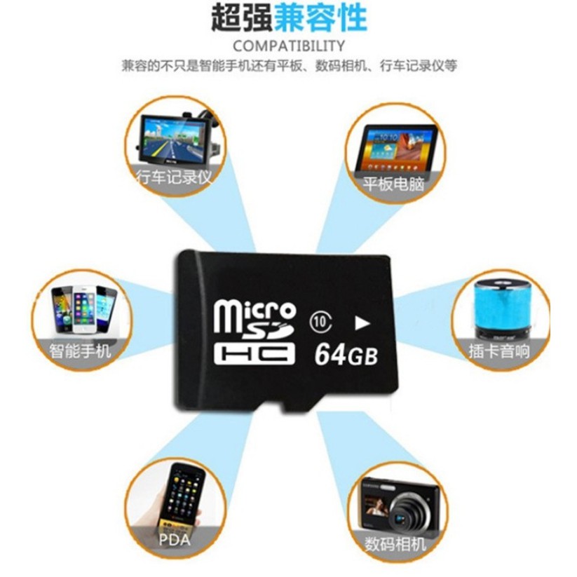 Tốc độ cao / thẻ micro SD Thẻ Tf Thẻ Hc / Thẻ Xc 64gb