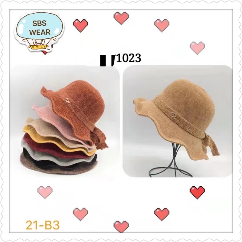 Mũ bucket nữ chất nhung mịn hoạ tiết gắn đá , phụ kiện thời trang nữ