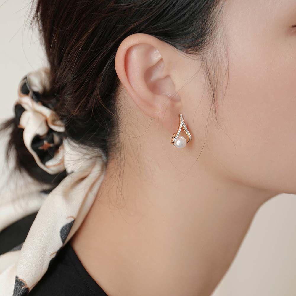 JARRED Bông Tai Tam Giác Đính Đá Thời Trang Nữ Tính