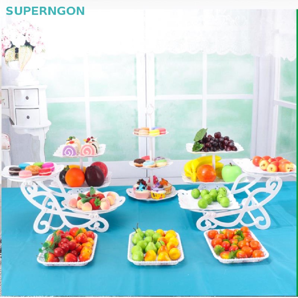 Set 1 / 2 Giá Đỡ Bánh Cupcake / Snack / Trái Cây Ba Tầng Sáng Tạo