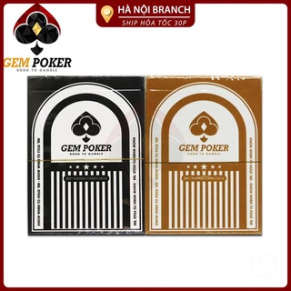 Bài gem poker onyx & mustard® 100% plastic cao cấp