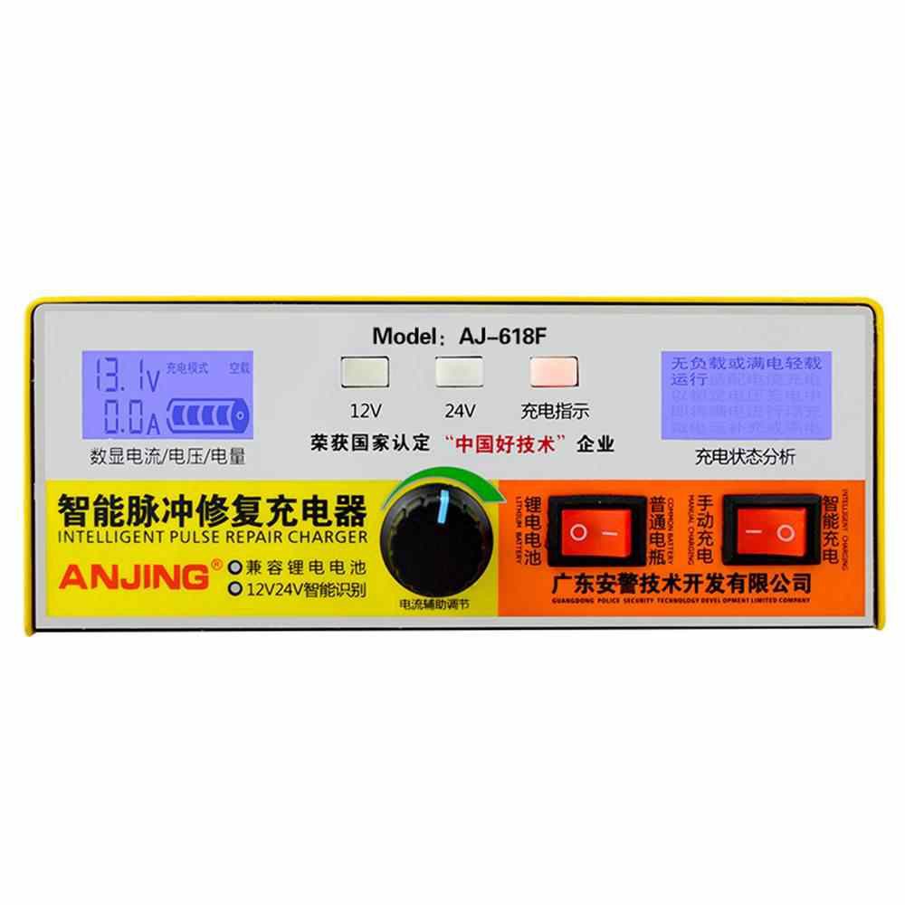 Sạc Ắc Quy Tạo Sung Tự động Sữa Chữa Thông Minh 12v - 24v 400 Ah - Bộ sạc acquy ô tô Xe máy AJ-618F