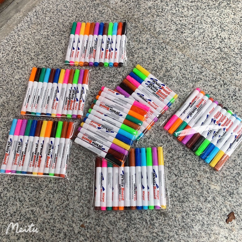 Set 8 / 12 Bút Lông Viết Bảng Vẽ Màu Nước Kèm Muỗng Dành Cho Trẻ Em