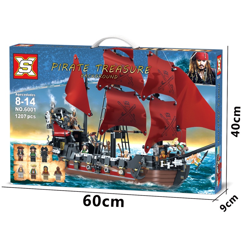 Mẫu Lắp Ráp lMô Hình Tàu Cướp Biển 16009 19021 SX6001