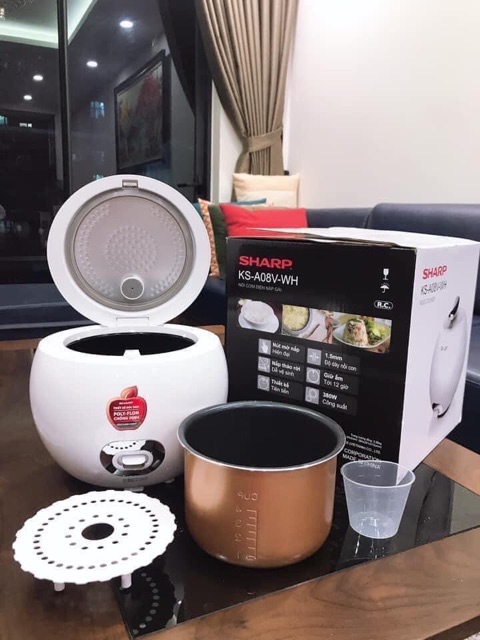 [Sẵn Hàng] NỒI CƠM ĐIỆN QUẢ TÁO SHARP KS-A08 | BigBuy360 - bigbuy360.vn