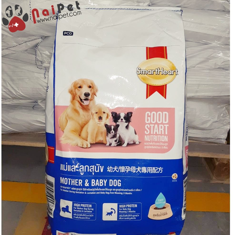 Thức Ăn Hạt Cho Chó Mang Thai Và Chó Con Mother &amp; Baby Dog Smartheart Gói 1.3kg