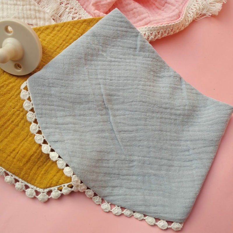 ✿ Yếm Ăn Cotton Mềm Mại Hình Tam Giác Dễ Thương Cho Bé