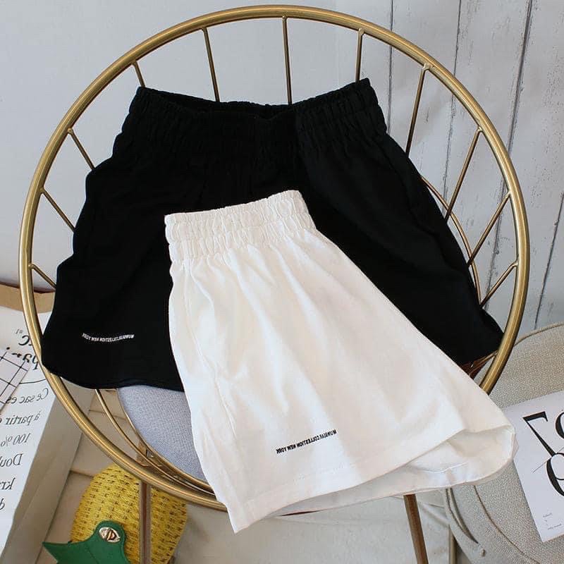 Quần đùi Unisex cạp chun quần short nam nữ thể thao đi chơi chất thun mềm mát