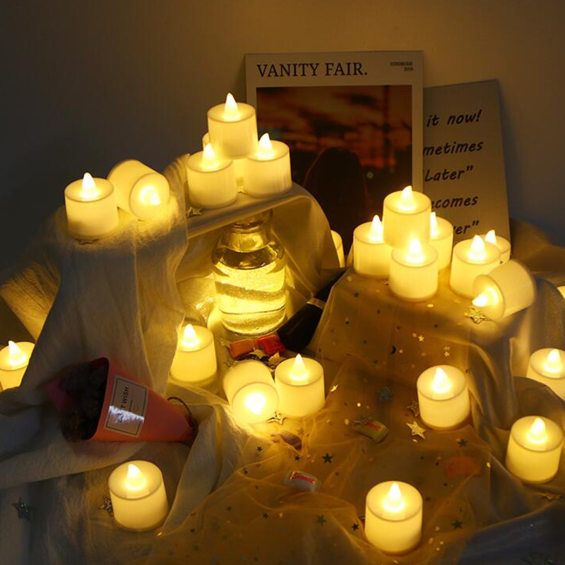 Đèn LED Hình Nến Không Khung Trang Trí Tiệc Sinh Nhật/Lễ Tình Nhân