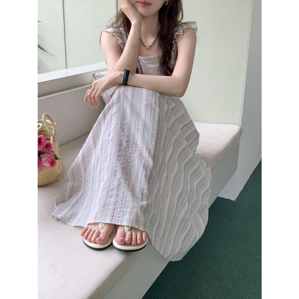 Đầm Sát Nách Kẻ Sọc Mùa Hè Phong Cách Mới 64226