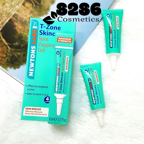 [Có tem] Gel Giảm Mụn Sưng Viêm Newtons Labs T-Zone Cấp Tốc Spot Zapping Gel 8ml (Made in UK)