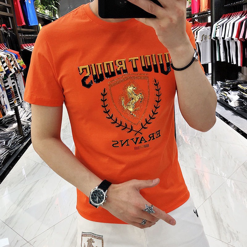 Áo thun nam cổ tròn ngắn tay, aothun_vakas co giãn thoáng mát body chuẩn form 023