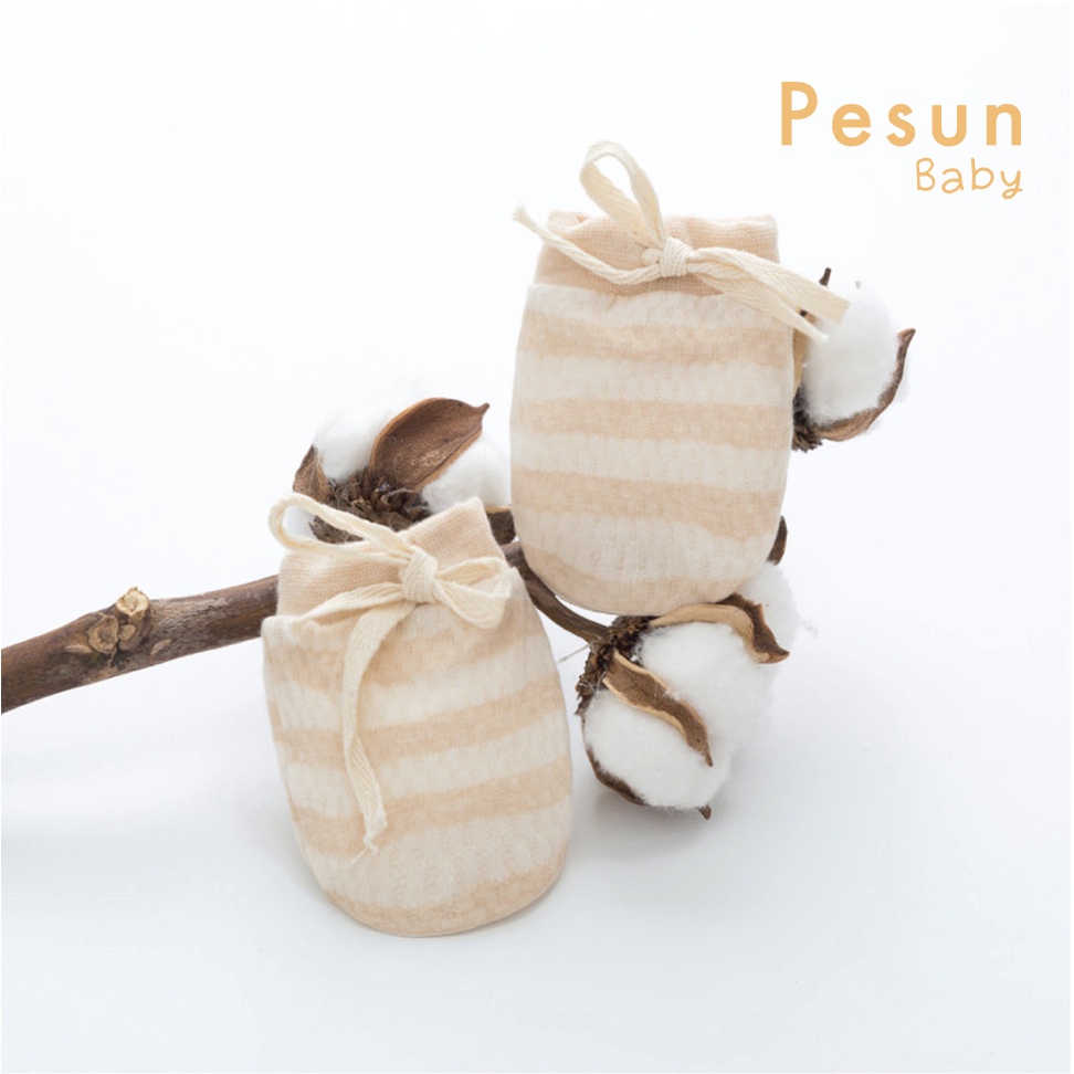 Bao Tay Dây Rút Cho Bé 100% cotton Hữu Cơ Tự Nhiên