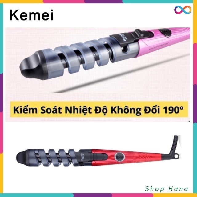 Máy làm tóc uốn xoăn mini nhỏ gọn, tiện lợi, tạo kiểu tóc chuẩn Salon chính hãng tại nhà HNH020