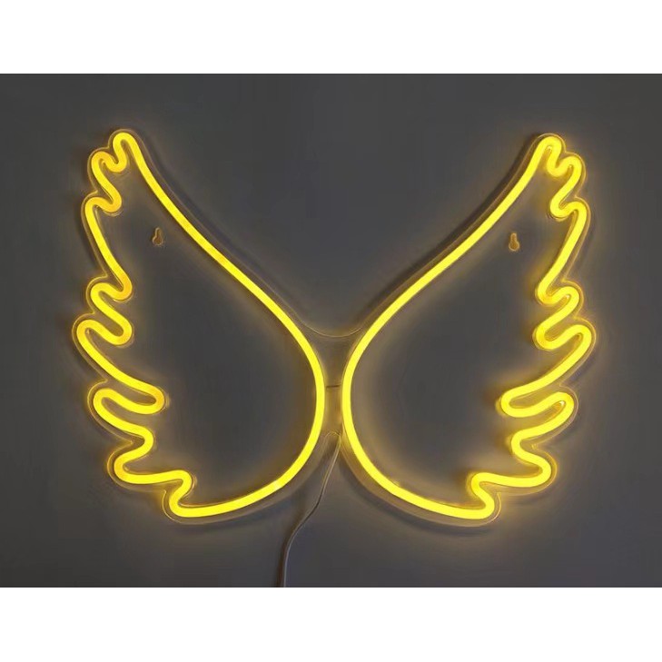 Đèn Led Neon Decor Phòng Ngủ Cánh Thiên Thân  Hot Trend 2021 Trang Trí Căn Phòng Nhỏ , Làm Theo Yêu Cầu