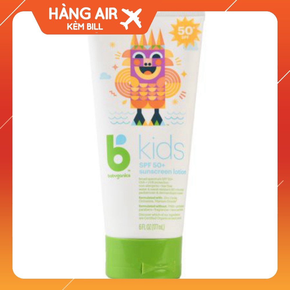 Kem chống nắng cho trẻ em Babyganics Kids SPF 50+ Sunscreen Lotion 177ml