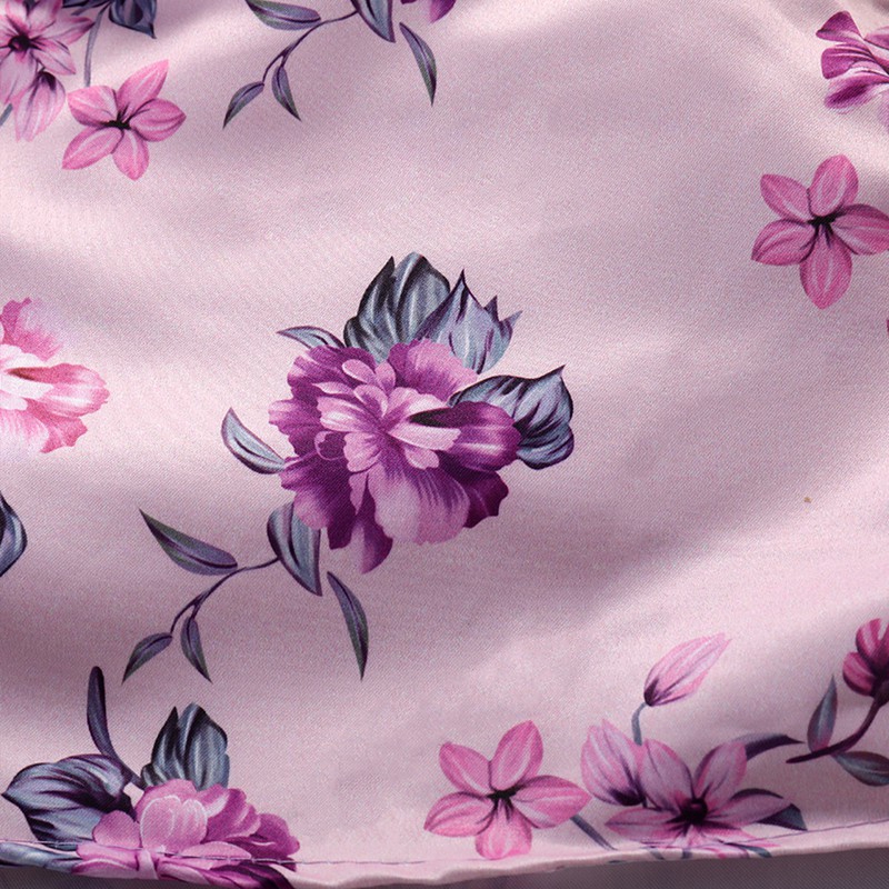 Đầm bé gái in hoa tím &amp; băng đô quấn đầu