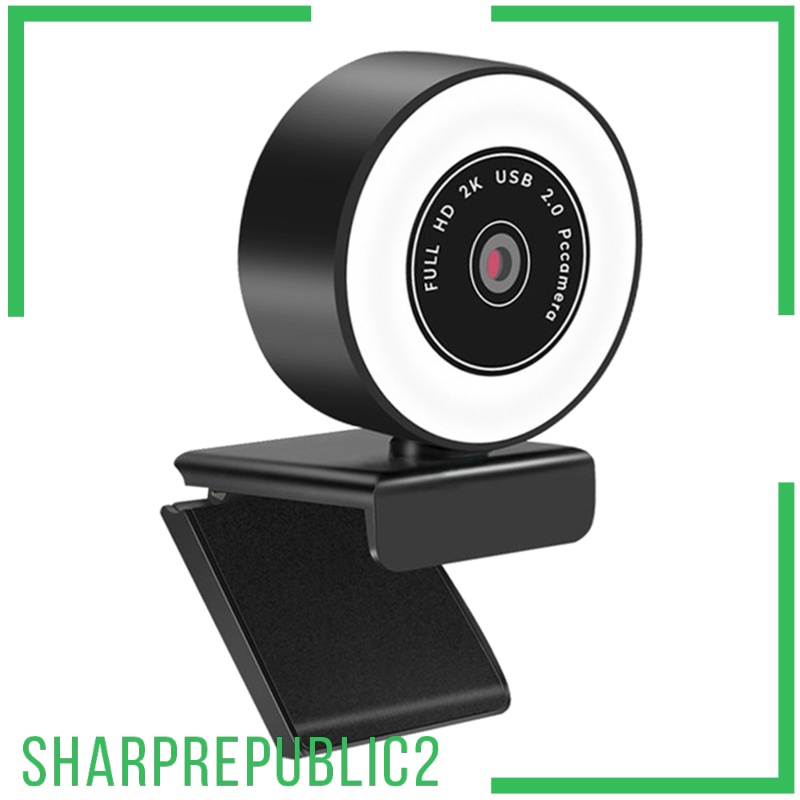 Webcam Sharprepublic2 Mini 1080p / 2k / 5mp Với Đèn Và Micro 1080p | BigBuy360 - bigbuy360.vn