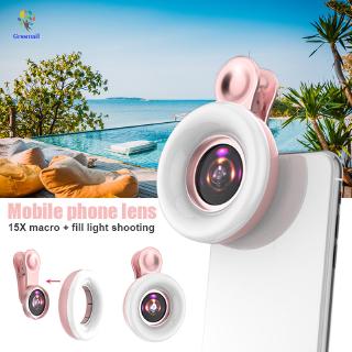 Ống Kính Macro Góc Rộng Có Đèn Led Cho Điện Thoại