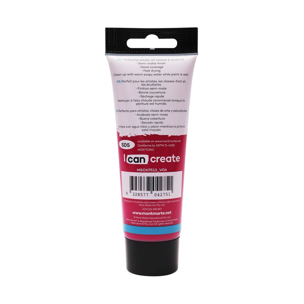 Màu Acrylic Mont Marte 75ml - Magenta - Acrylic Colour Paint Signature 75ml (2.54oz) - MSCH7513