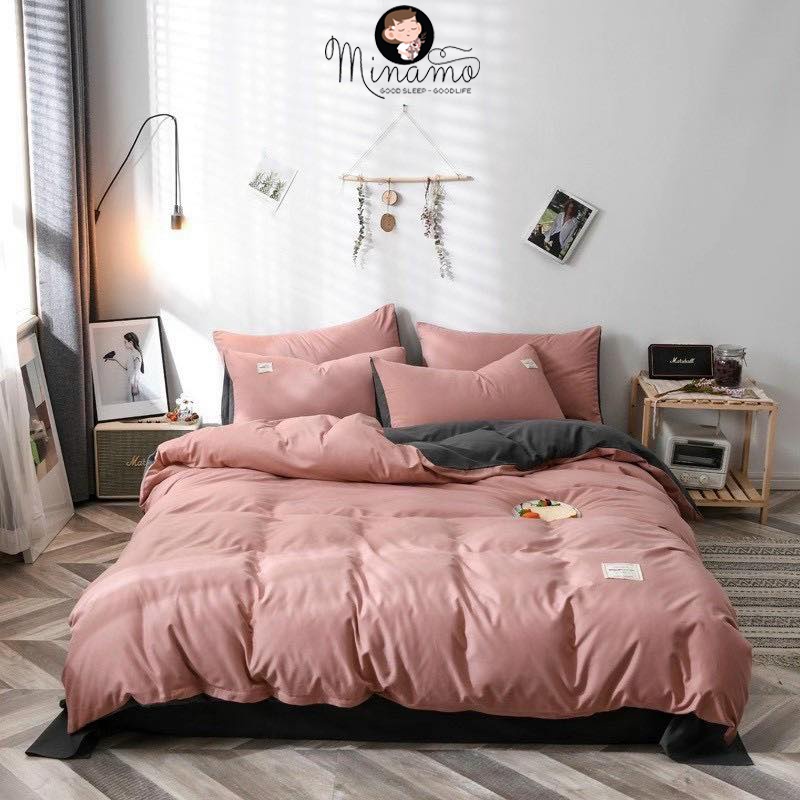 Bộ vỏ chăn ga gối Cotton Đũi Minamo nhiều mẫu đẹp, chất liệu dày dặn, mềm mịn, siêu bền màu - B02 | BigBuy360 - bigbuy360.vn