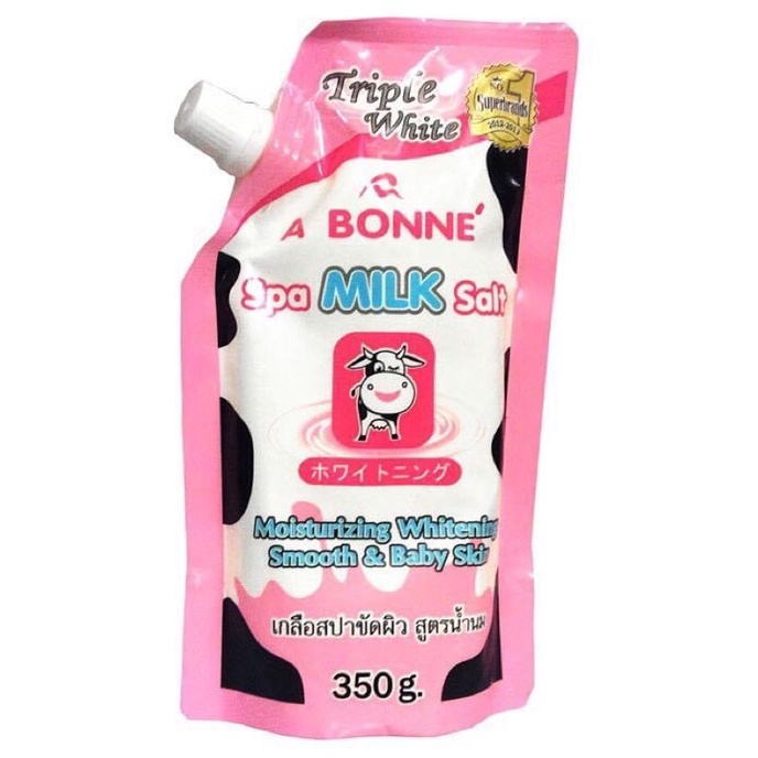 Muối Bò Tắm Tẩy Tế Bào Chết Body ABONNE  Thái Lan Hương Sữa Tươi chính hãng (350g)