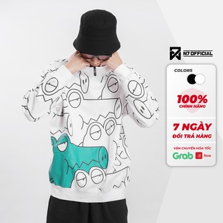 Áo SWEATER Unisex Crocodiles N7 Oversize Kiểu Dáng Hàn Quốc