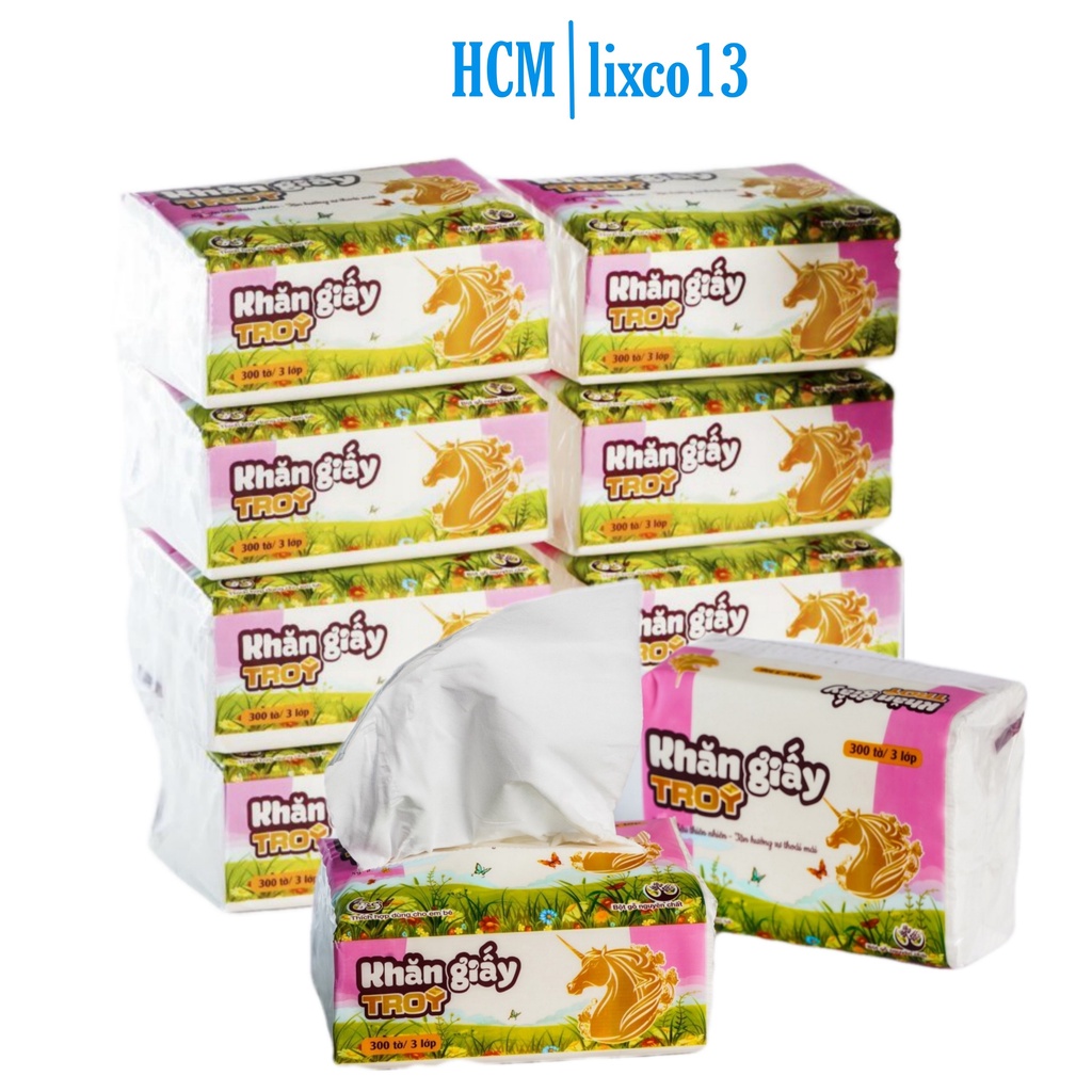 Combo 30 Gói Khăn Giấy Ăn Hanky 300 Tờ 3 Lớp Cao Cấp Chính Hãng