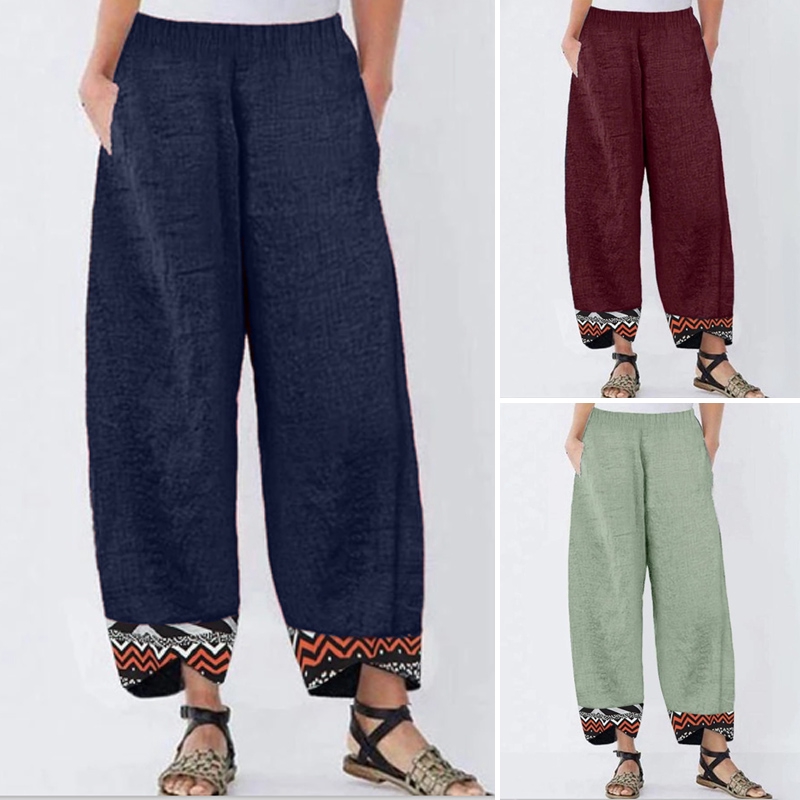 Quần dài ZANZEA ống rộng thời trang cổ điển cho nữ | BigBuy360 - bigbuy360.vn