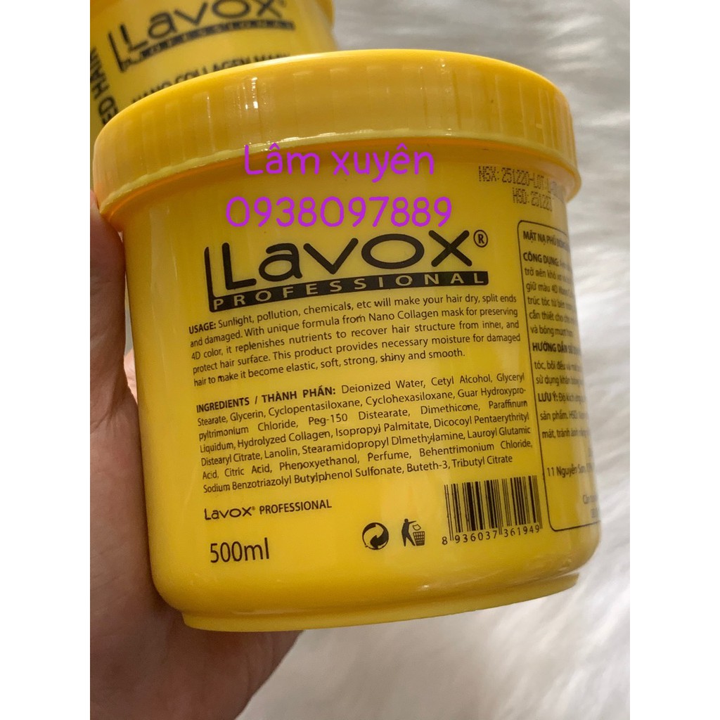 Dầu hấp tóc, ủ tócCHÍNH HÃNGDầu hấp lavox 1000ml phục hồi tóc, hỗ trợ giữ màu tóc nhuộm, nuôi dưỡng sợi tóc